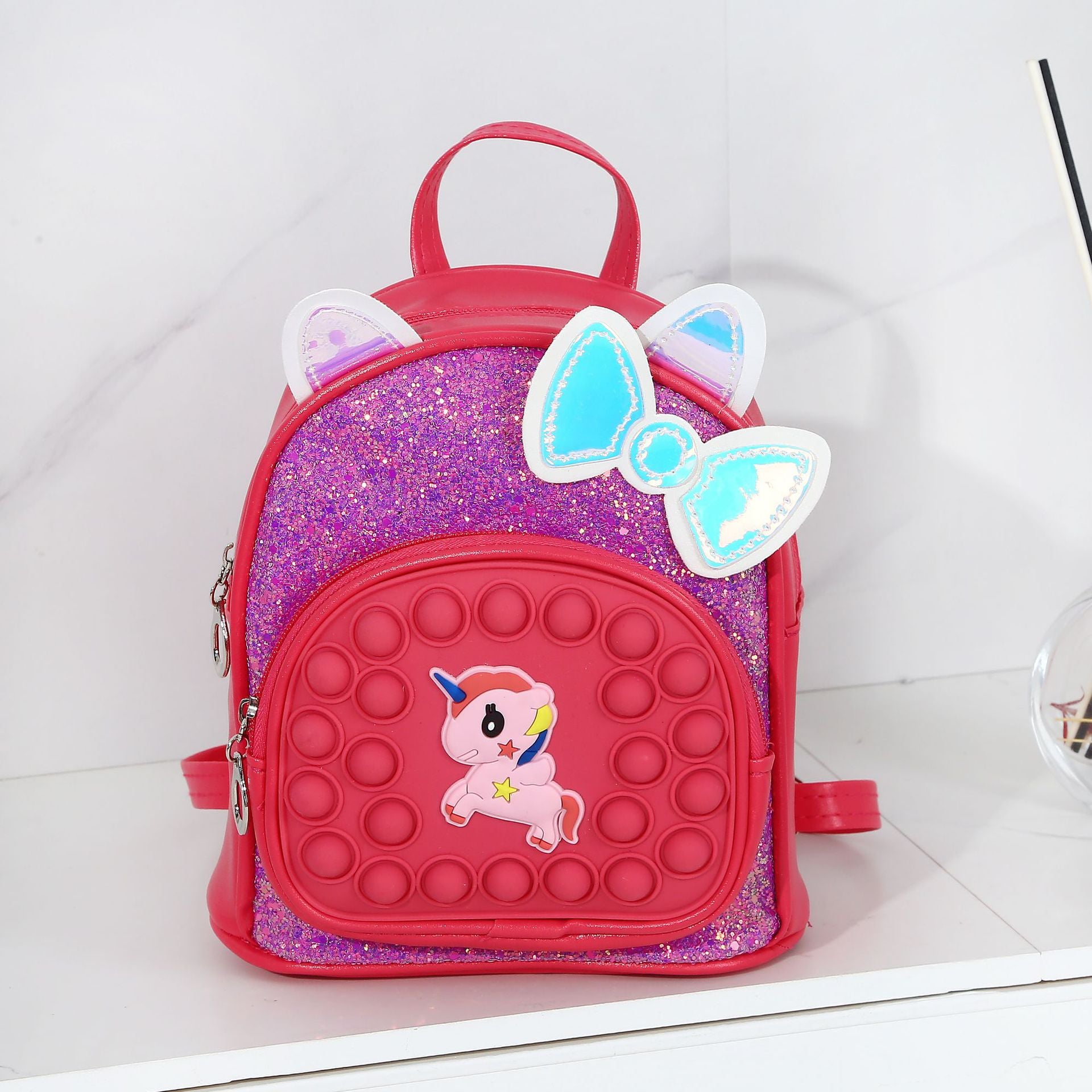 Niños al por mayor Silicone Cartoon linda bolso escolar